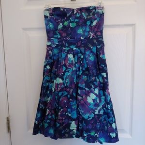 Strapless watercolor dress
